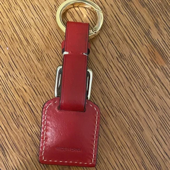 Dooney & Bourke Red Leather Key Fob/Purse Charm - Picture 9 of 10